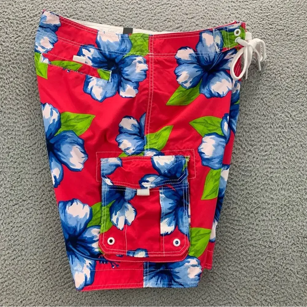 Abercrombie & Fitch Men's Swim Boardshorts Hibiscus Tropical NWT - Size: XL - Picture 4 of 16